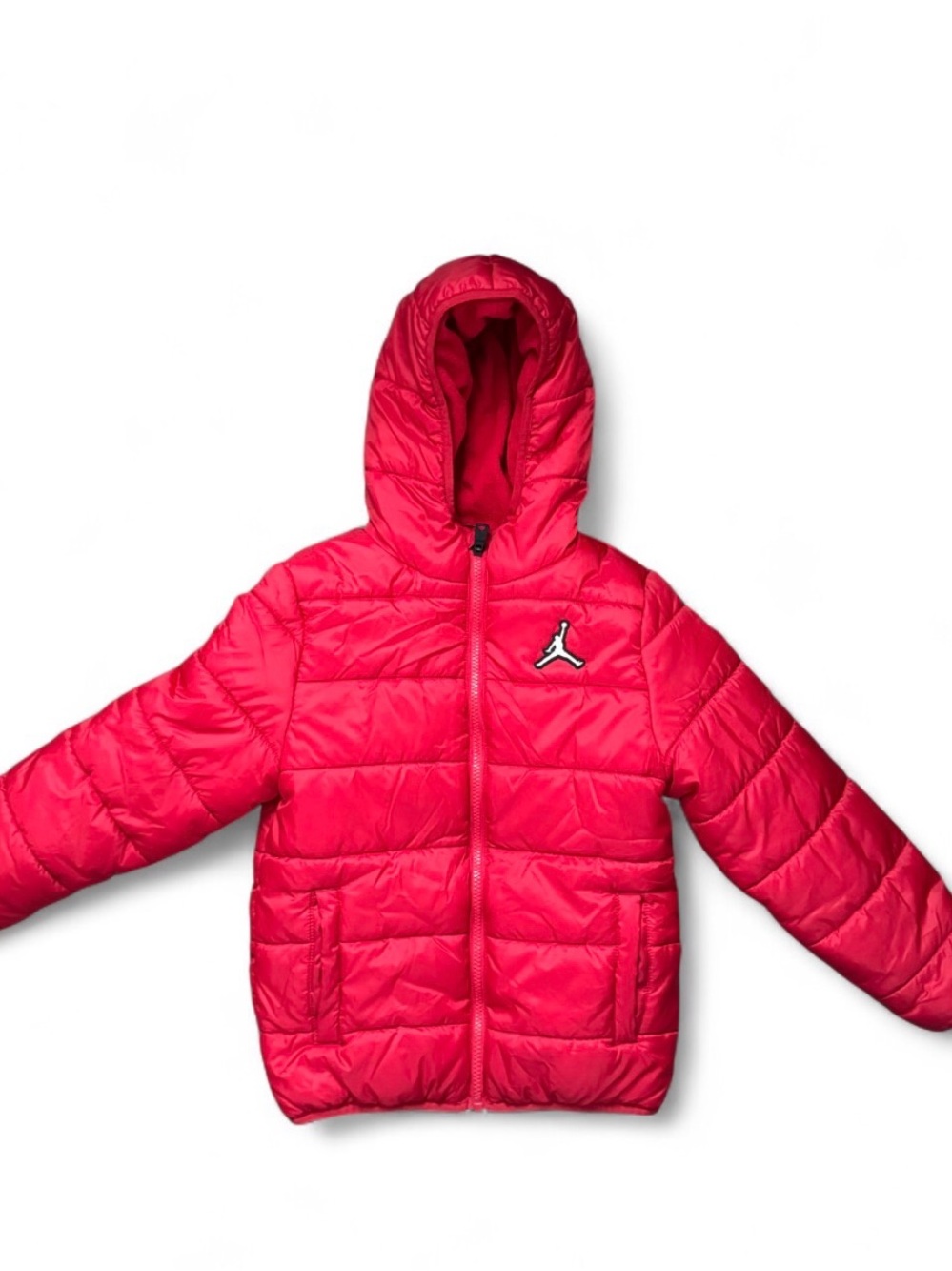 Jordan Kids' Bright Red Hooded Puffer Jacket